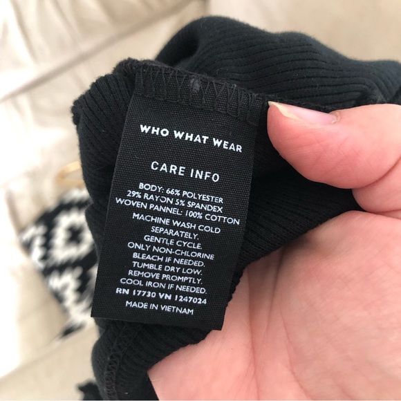 Who What Wear Black Ribbed Tank Top - Picture 10 of 10